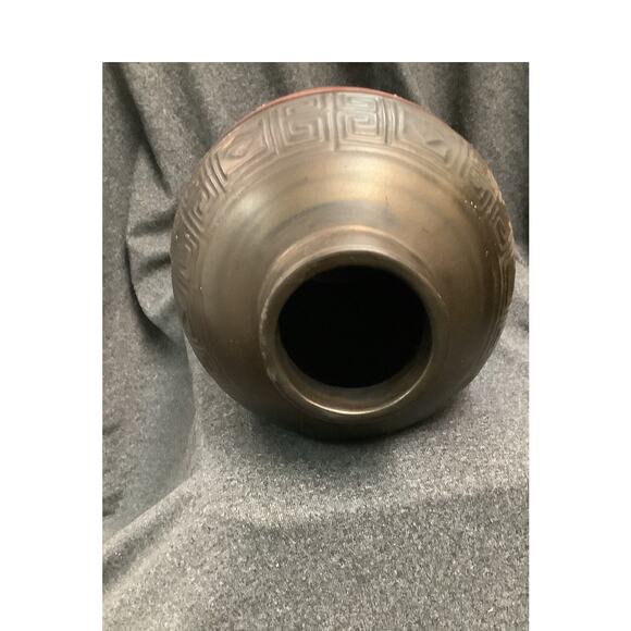 Mystic Passage Home Collection Red with Pewter Colored Trim vase - Picture 2 of 2